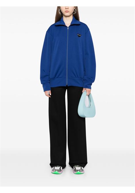 zip sweatshirt unisex blue COMME DES GARÇONS PLAY | AX-T256-0512